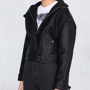 Urban Outfitters Dolman Sleeve Boxy Leather Jacket